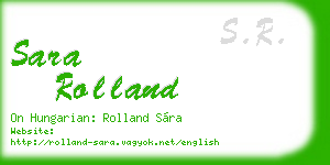 sara rolland business card